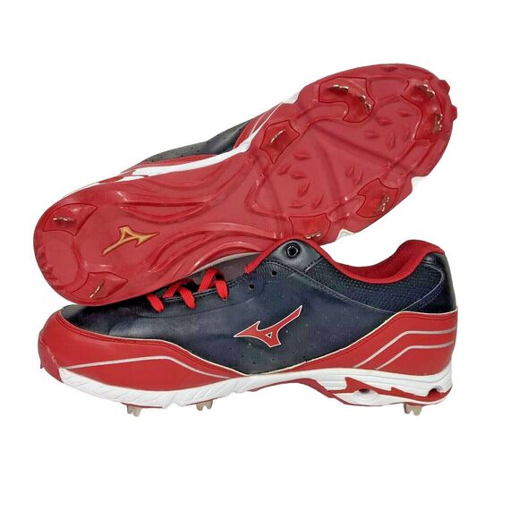 Mizuno 9-Spike Advanced Classic 7 Baseball Cleat-Red & Black-Sizes 15 & 16 -New! - Picture 1 of 12